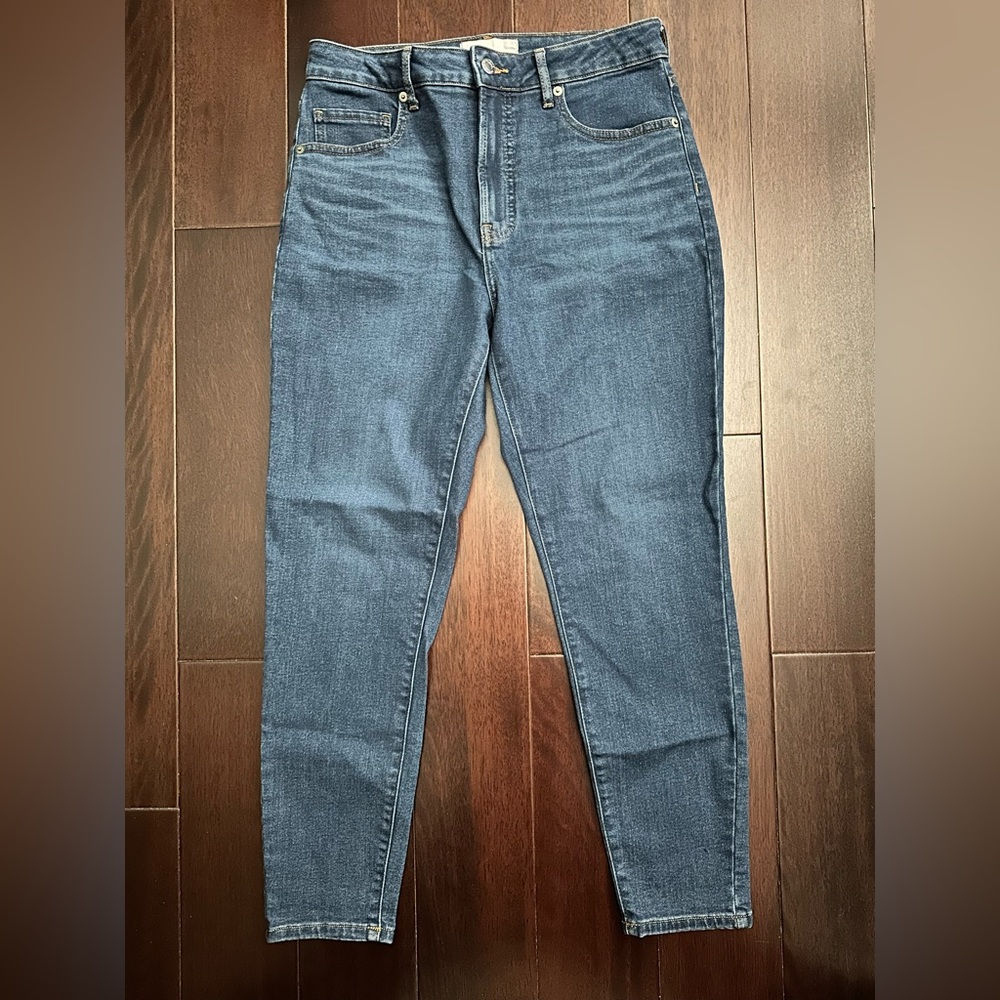 Everlane Deep Blue Curvy High Rise Skinny Jeans
